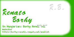 renato borhy business card
